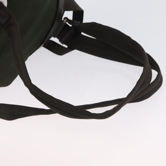 PRADA Backpack Nylon Khaki Silver Auth ARZ693