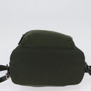 PRADA Backpack Nylon Khaki Silver Auth ARZ693-5