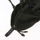 PRADA Backpack Nylon Khaki Silver Auth ARZ693-23