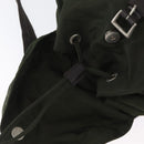 PRADA Backpack Nylon Khaki Silver Auth ARZ693-10