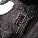 PRADA Backpack Nylon Khaki Silver Auth ARZ693-25