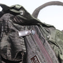 PRADA Backpack Nylon Khaki Silver Auth ARZ693-28