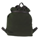 PRADA Backpack Nylon Khaki Silver Auth ARZ693-2