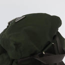 PRADA Backpack Nylon Khaki Silver Auth ARZ693-6