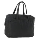 PRADA Hand Bag Nylon Black Silver Auth ARZ694-1