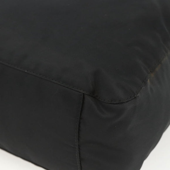 PRADA Hand Bag Nylon Black Silver Auth ARZ694