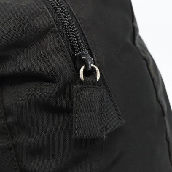 PRADA Hand Bag Nylon Black Silver Auth ARZ694