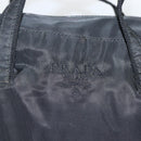 PRADA Hand Bag Nylon Black Silver Auth ARZ694-10