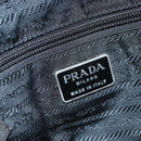PRADA Hand Bag Nylon Black Silver Auth ARZ694-18