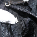 PRADA Hand Bag Nylon Black Silver Auth ARZ694-12