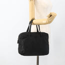 PRADA Hand Bag Nylon Black Silver Auth ARZ694-23