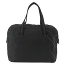 PRADA Hand Bag Nylon Black Silver Auth ARZ694-2