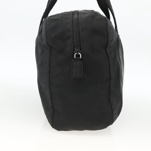 PRADA Hand Bag Nylon Black Silver Auth ARZ694