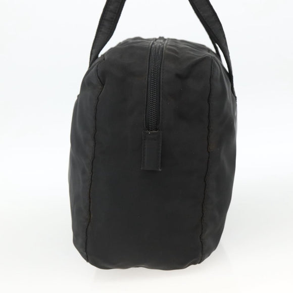 PRADA Hand Bag Nylon Black Silver Auth ARZ694