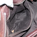 Chloe Paddington Hand Bag Leather Brown Silver gold Auth ARZ698SAV-22