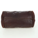Chloe Paddington Hand Bag Leather Brown Silver gold Auth ARZ698SAV-9