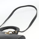 Christian Dior Lady Dior Tote Bag Leather 2way Black Gold Auth ARZ701-14