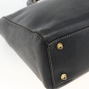 Christian Dior Lady Dior Tote Bag Leather 2way Black Gold Auth ARZ701-18