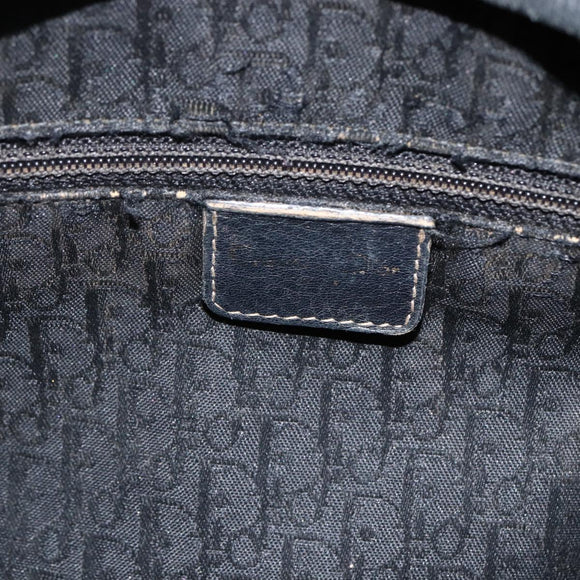 Christian Dior Lady Dior Tote Bag Leather 2way Black Gold Auth ARZ701