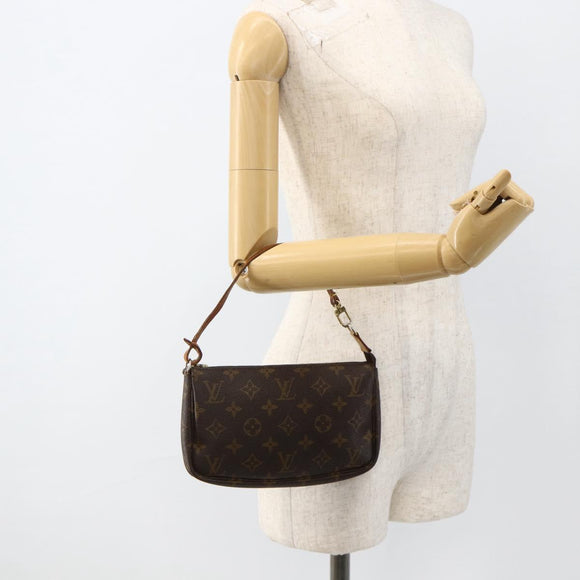 LOUIS VUITTON Monogram Pochette Accessoires Beutel M51980 LV Auth ARZ704