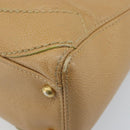 CHANEL Hand Bag Caviar Skin Beige Gold CC Auth ARZ712A-12