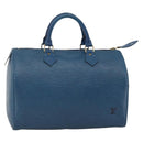 LOUIS VUITTON Epi Speedy 30 Hand Bag Toledo Blue M43005 LV Auth BSZ702A-1