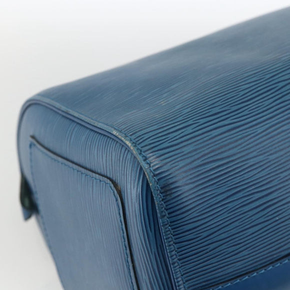 LOUIS VUITTON Epi Speedy 30 Hand Bag Toledo Blue M43005 LV Auth BSZ702A