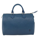 LOUIS VUITTON Epi Speedy 30 Hand Bag Toledo Blue M43005 LV Auth BSZ702A-2