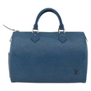 LOUIS VUITTON Epi Speedy 30 Hand Bag Toledo Blue M43005 LV Auth BSZ702A-3