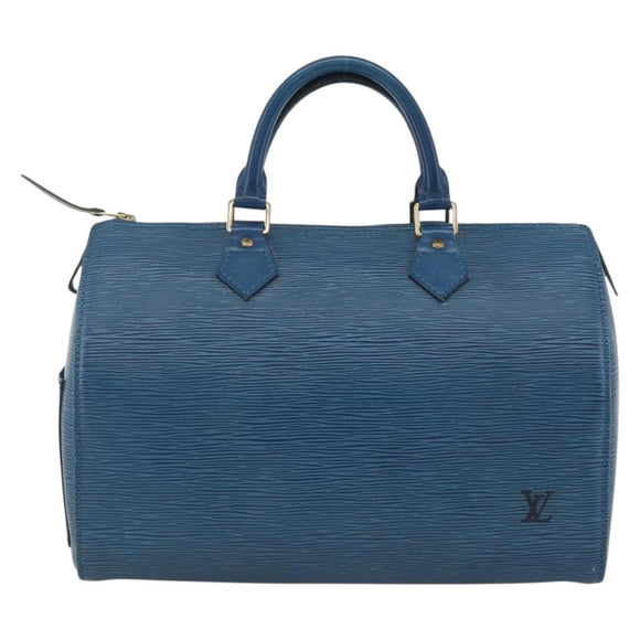 LOUIS VUITTON Epi Speedy 30 Hand Bag Toledo Blue M43005 LV Auth BSZ702A