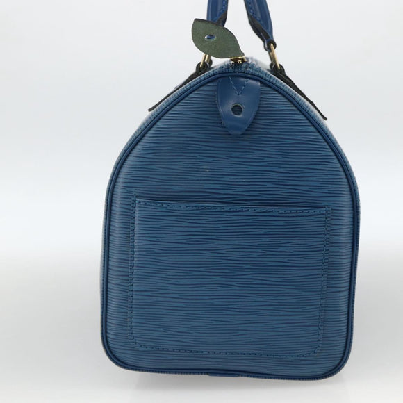 LOUIS VUITTON Epi Speedy 30 Hand Bag Toledo Blue M43005 LV Auth BSZ702A