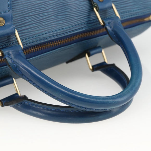 LOUIS VUITTON Epi Speedy 30 Hand Bag Toledo Blue M43005 LV Auth BSZ702A
