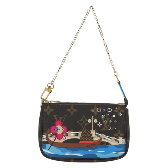 LOUIS VUITTON Monogram Vivienne Mini Pochette Accessoires M68489 Auth BSZ703SAM