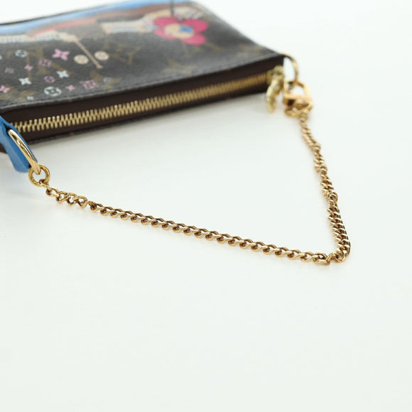 LOUIS VUITTON Monogram Vivienne Mini Pochette Accessoires M68489 Auth BSZ703SAM