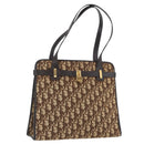 Christian Dior Trotter Canvas Tote Bag Beige Gold Auth BSZ704A-1