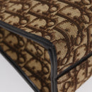 Christian Dior Trotter Canvas Tote Bag Beige Gold Auth BSZ704A-10