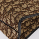 Christian Dior Trotter Canvas Tote Bag Beige Gold Auth BSZ704A-11