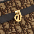 Christian Dior Trotter Canvas Tote Bag Beige Gold Auth BSZ704A-14