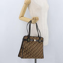 Christian Dior Trotter Canvas Tote Bag Beige Gold Auth BSZ704A-19