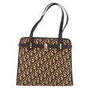 Christian Dior Trotter Canvas Tote Bag Beige Gold Auth BSZ704A-2