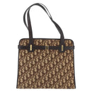 Christian Dior Trotter Canvas Tote Bag Beige Gold Auth BSZ704A-3