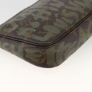 LOUIS VUITTON Monogram graffiti Pochette Pouch Khaki M92191 LV Auth BSZ705A-11