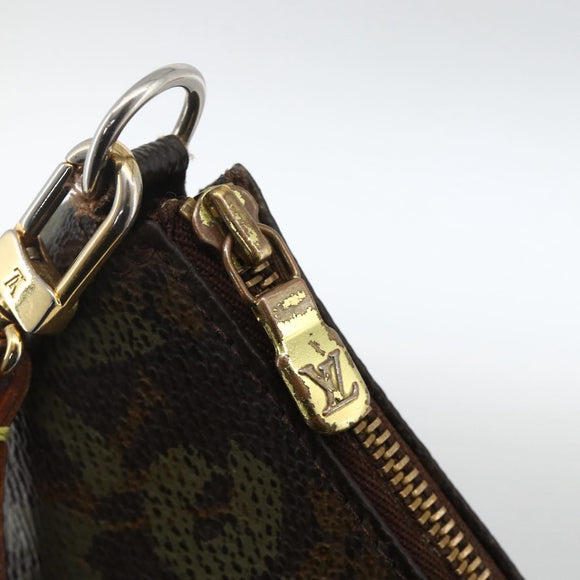 LOUIS VUITTON Monogram graffiti Pochette Pouch Khaki M92191 LV Auth BSZ705A