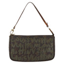 LOUIS VUITTON Monogram graffiti Pochette Pouch Khaki M92191 LV Auth BSZ705A-2
