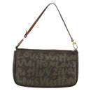 LOUIS VUITTON Monogram graffiti Pochette Pouch Khaki M92191 LV Auth BSZ705A-3