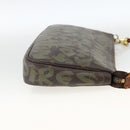 LOUIS VUITTON Monogram graffiti Pochette Pouch Khaki M92191 LV Auth BSZ705A-5