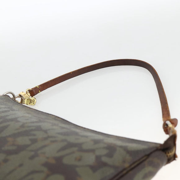 LOUIS VUITTON Monogram graffiti Pochette Pouch Khaki M92191 LV Auth BSZ705A
