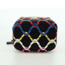 CHANEL Matelasse Chain Vanity Bag Tweed Multicolor Gold CC Auth BSZ708SM-10