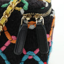 CHANEL Matelasse Chain Vanity Bag Tweed Multicolor Gold CC Auth BSZ708SM-16