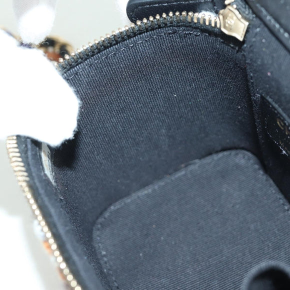 CHANEL Matelasse Chain Vanity Bag Tweed Multicolor Gold CC Auth BSZ708SM